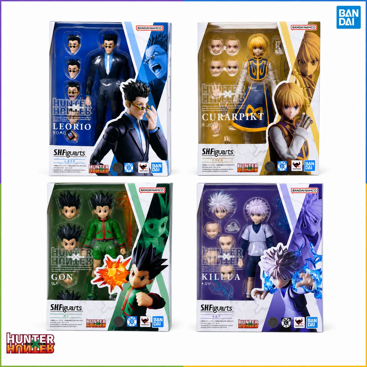 figuras-de-anime-originales-de-bandai-shf-hunter-x-hunter-gon-killua-kurapika-leorio-figuras-de-accion-con-articulaciones-mecanicas-juguetes-coleccionables