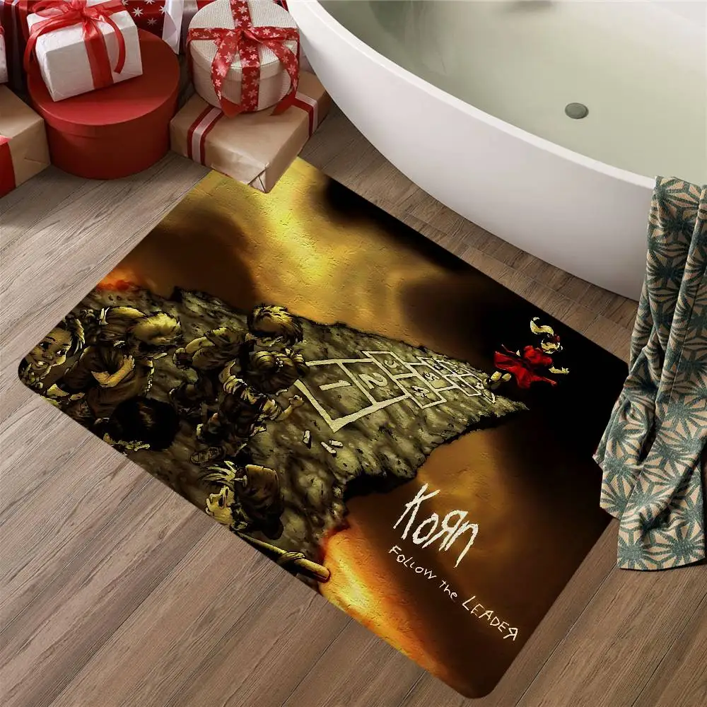 K-Korn Rock Band Entrance Door Mat Nordic Style Home Doormat Bathroom-Toilet Mats Bedroom Hotel Decor Mat