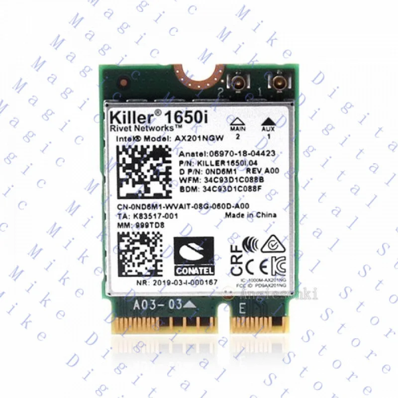 H FOR Killer AX1650i WLAN WIFI 6 + Bluetooth 5.0 Mini PCI Module Intel Network Card