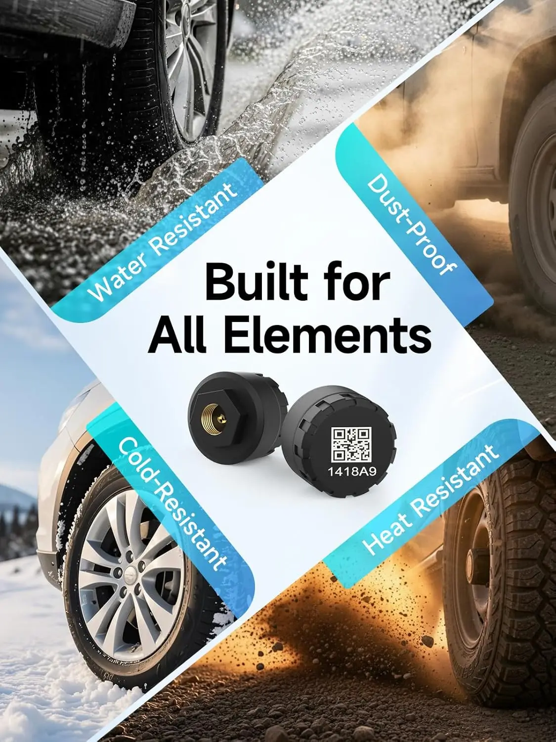 نظام مراقبة ضغط الإطارات اللاسلكي للدراجات النارية من Moman، نسخة مطورة من أجهزة استشعار TPMS للدراجات النارية مجموعة من 2