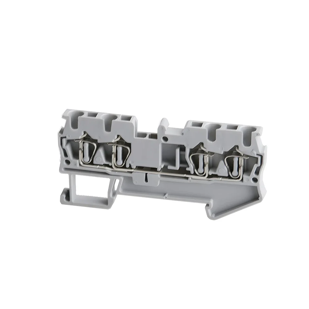 5Pcs Din Rail Terminal Block ST-2.5-QUATTRO Wire Connector Return Pull Return Type 24-12AWG 2.5mm Spring Wiring Terminal Blocks