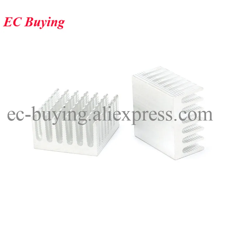 5Pcs/1pc Heatsink 28*28*15MM Radiator Cooler Cooling Fin Aluminum Heat Sink 28x28x15MM IC Module PBC PCB Black Silver Gold