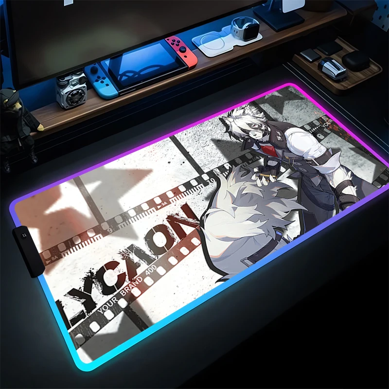 Коврик для мыши Игровые аксессуары Gabinete Gamer RGB ПК Компьютер ZZZ Настольный коврик Zenless Zone Zero Клавиатура Коврик для планшета Светодиодный коврик для мыши