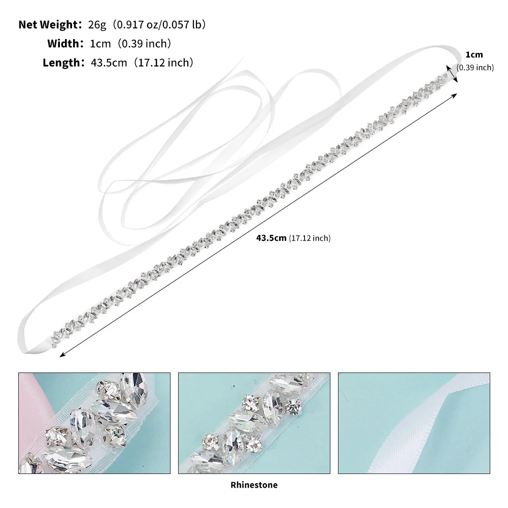 New Mori Crystal Rhinestone Bridal Belt Exquisite Hand-sewn Classic Waist Chain Jewelry Party Dress Accessories Sash As Gifts