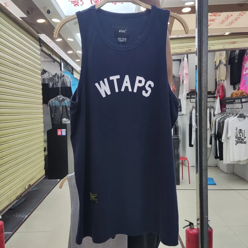 European American Trend Wtaps Tank Tops Classic Letter Print High Quality Cotton Round Neck Sleeveless Vest WTAPS Tops