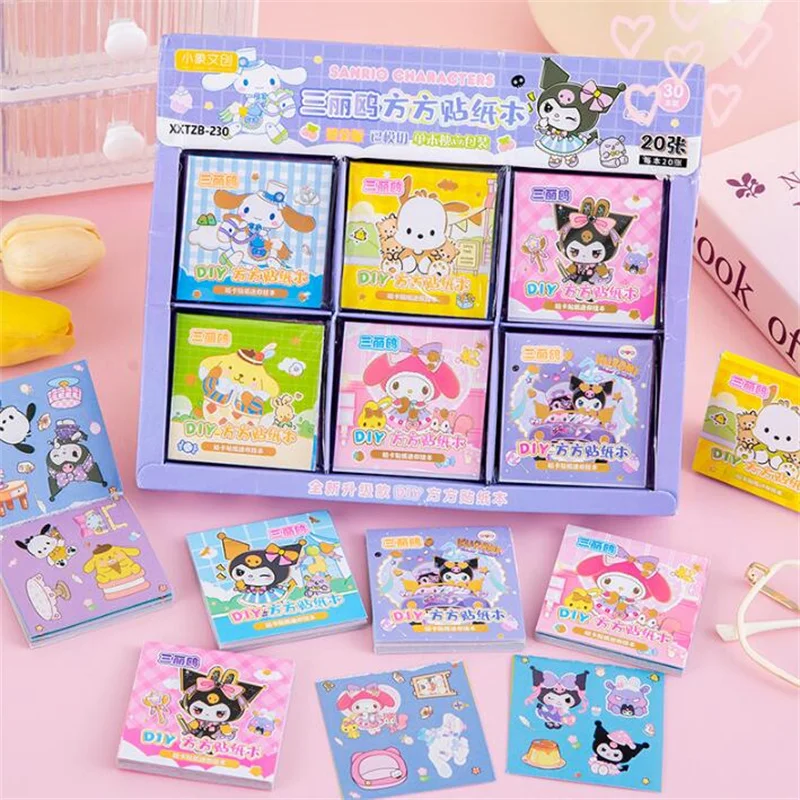 sanrio kuromi melody cinnamoroll pochacco adesivos scrapbooking bonito diario faca voce mesmo adesivo decorativo etiqueta album stick 30 pcs por lote 01