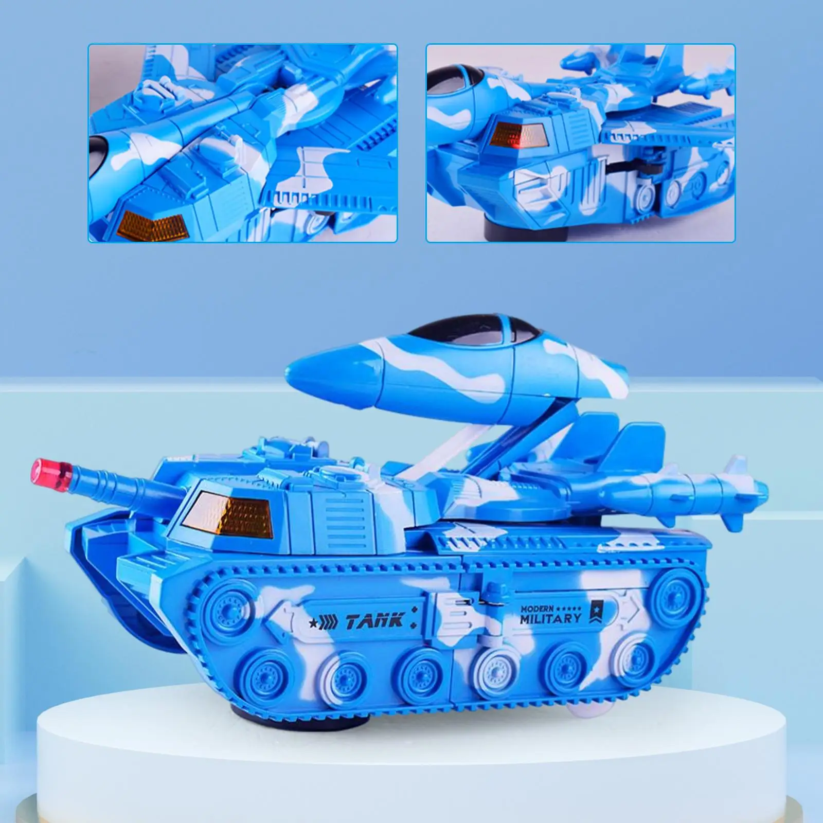 Electric Tank Battle Truck Toy Transport Tank Aircraft Automatic Deformation