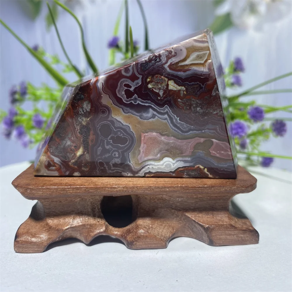 320g Natural Crystal Mexican Crazy Agate Healing Home  Gifts Spiritual Rocks Decoration Irregular Polyhedron Gemstone