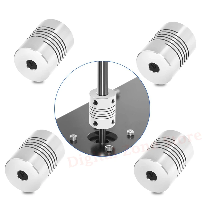 4Pcs Flexible Couplings 5mm to 8mm NEMA 17 Shaft Coupler Aluminum Alloy Joint Connector for Creality CR-10 CR-10S S4 S5