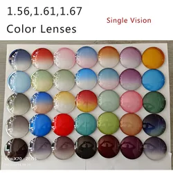 Optical 1.56 1.61 1.67 Single Vision Prescription Colorful Myopia Hyperopia Eyeglasses Lens Aspheric Sunglasses Glasses Lenses