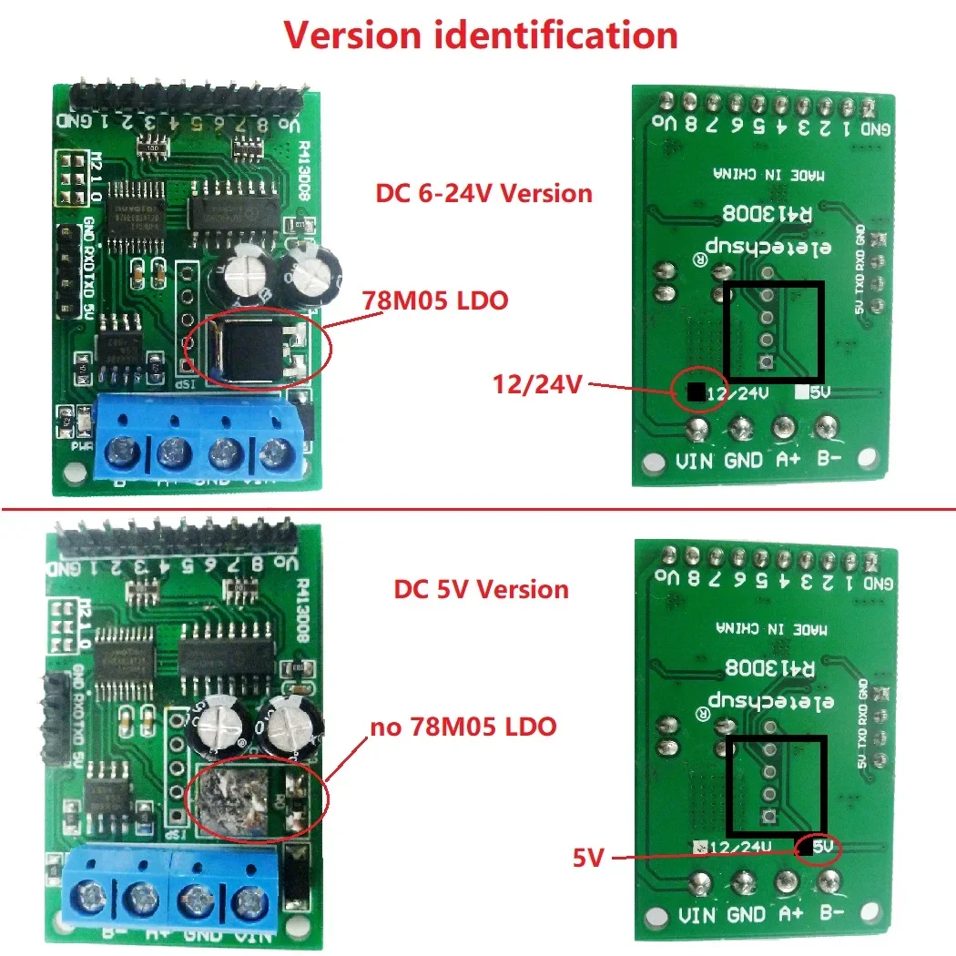 R413D08 RS485 RS232(TTL) PLC Modbus RTU Module 8ch IO Control Switch Board for Relay Industrial Automation