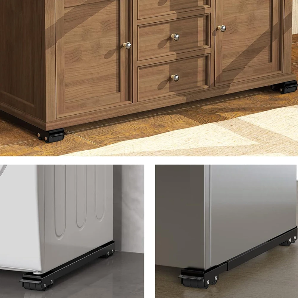 24 휠 세탁기베이스 홀더 헤비 듀티 모바일 롤러 브래킷 가전 제품용 다기능 냉장고 베이스 마운트