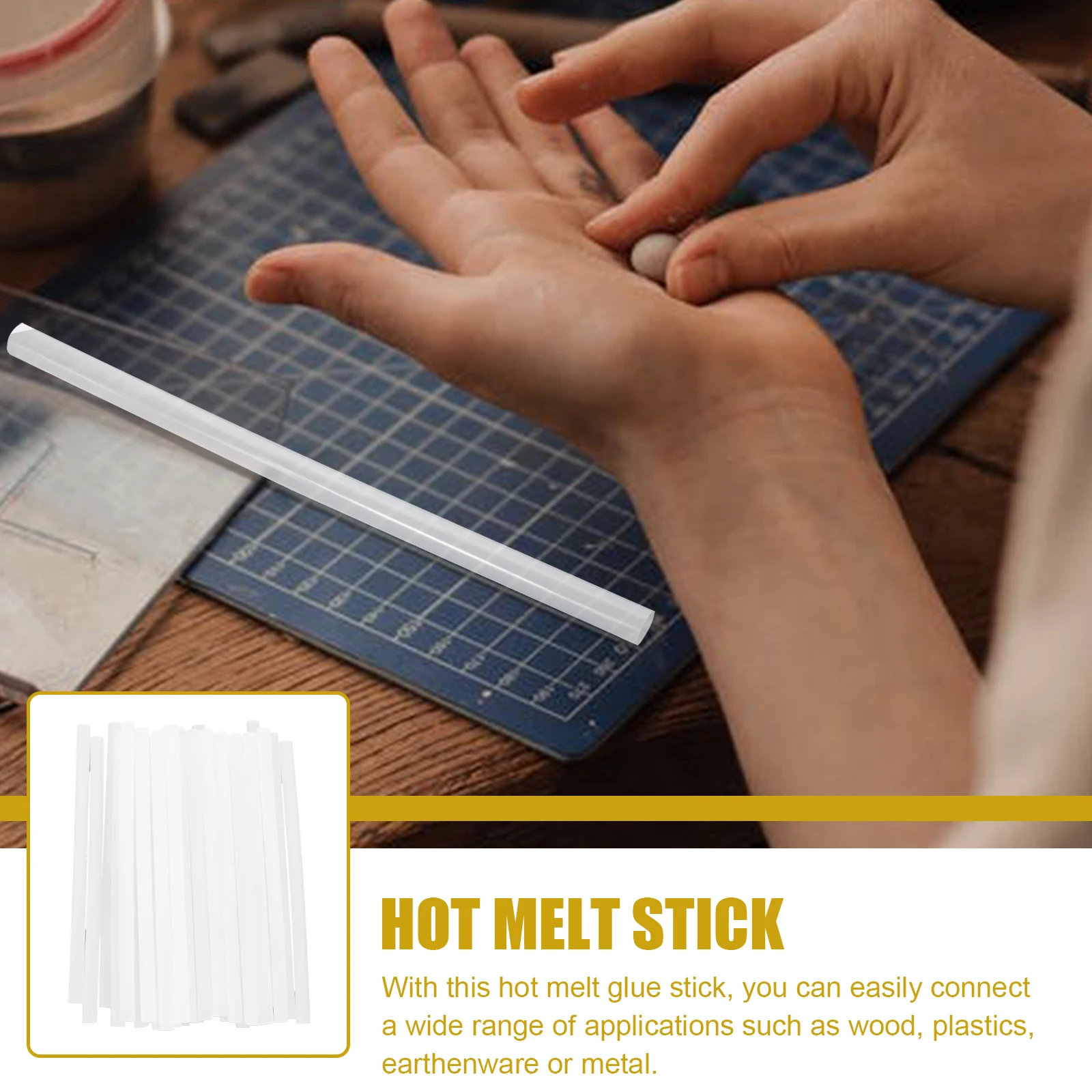 

30pcs Transparent Glue Sticks Hot Melt Crafting Kit Adhesive Resin Wool Felt Tools DIY Projects Wood Metal Glass Cardboard