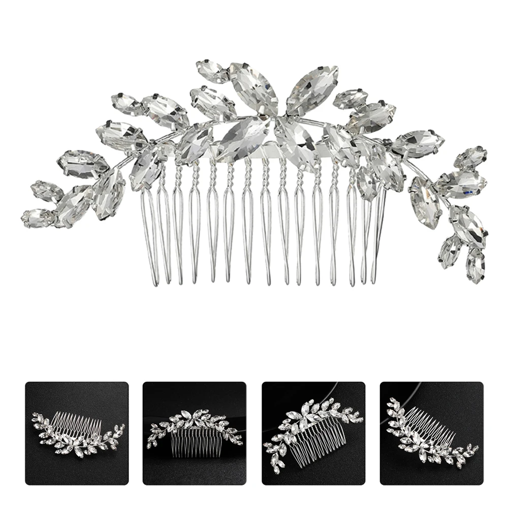 

Rhinestone Hair Bridal Headdress Elegant Bridal Headdress Shiny Combs Women Headwear Wedding Party Prom Accessories