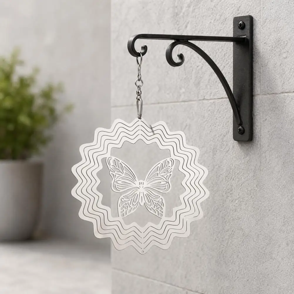 Sparkly Wind Spinner Stainless Steel Pendant Stainless Steel Reflective Wind Spinners Outdoor Garden Decor Sparkly for Yard