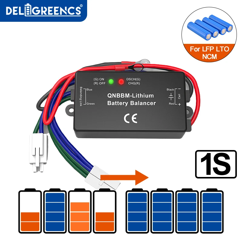Battery Active Equalizer 1S Active Balancer LiFePO4 BMS 3.2V 3.7V rated Lithium LiFePO4 Li-ion Balancer for 18650 Batteries