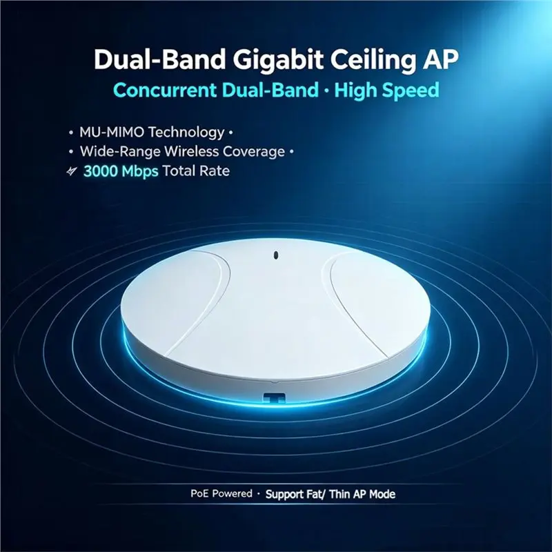 Reliable-AX3000M Wifi6 Ceiling AP Wireless Indoor Access Point Gigabit POE RJ45 Dual Band 2.4Ghz/5Ghz Wifi Repeater Router,AX300