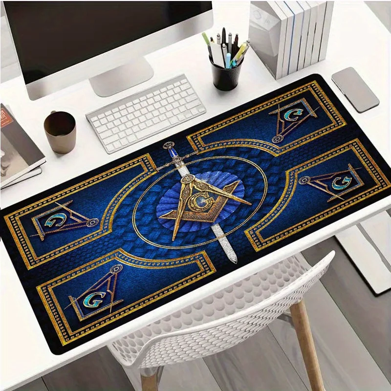 Wealth Community League Freemasonry Large Mouse Pad XXL 90x40 Rubber Non-Slip Office Computer Gaming Keyboard Mat Long Desk Pads