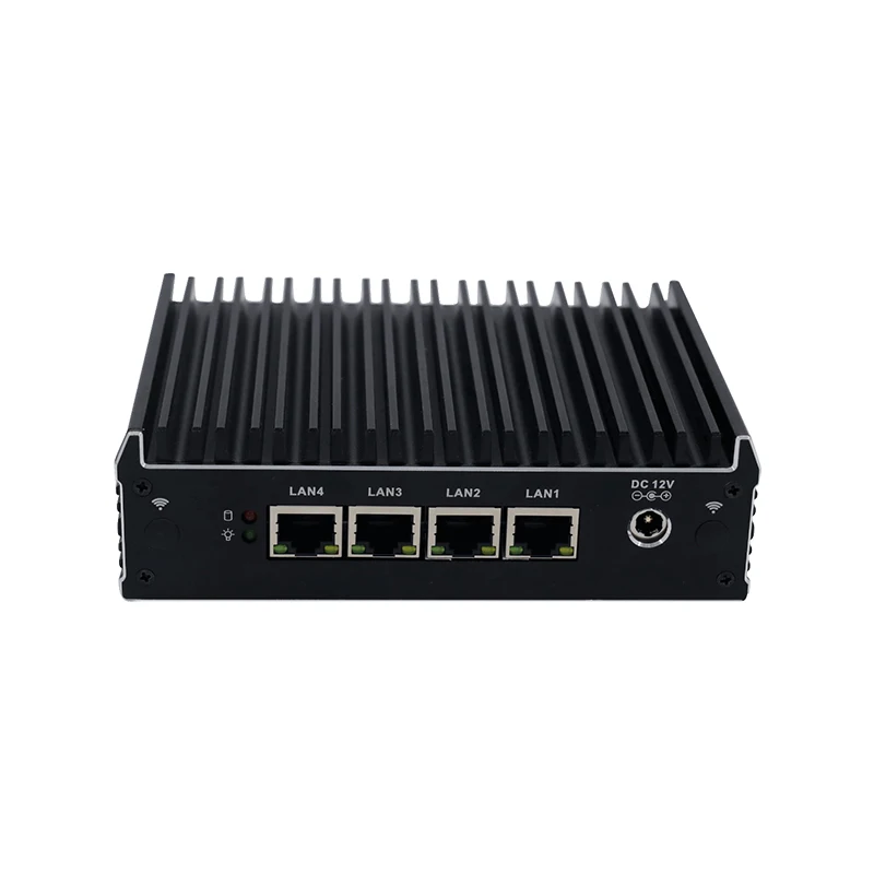 Yanling Intel Celeron J3160 Quad Core Fanless Mini PC 4 Gigabit LAN 2 * HD pfSense Firewall Apparaat AES-NI