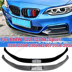 Для BMW 2 серии F22 F23 M235i M240i 220i 228i 230i M-Sport 2014-2021 автомобильный передний бампер спойлер губа бампер диффузор защита тюнинг