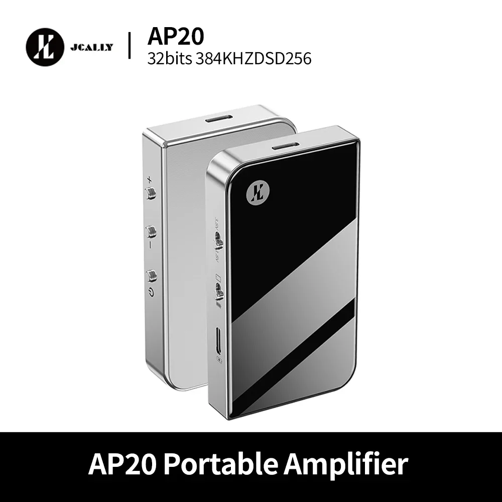 JCALLY AP20 Portable Amplifier with CS43131 Chip 32bit 384kHz DSD256 Hi-Low Gain USB Power Control 2.5+3.5+4.4 Full Interface
