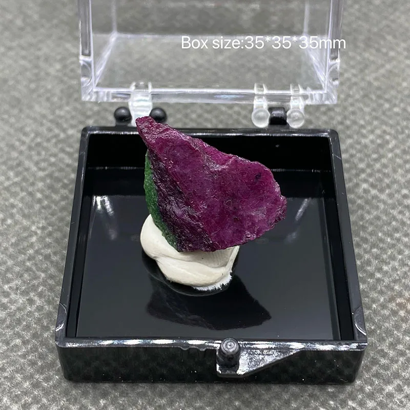 

100% Natural Honeycomb Ruby Rough Quartz Mineral Specimen Healing Crystal +Box size:35*35*35mm