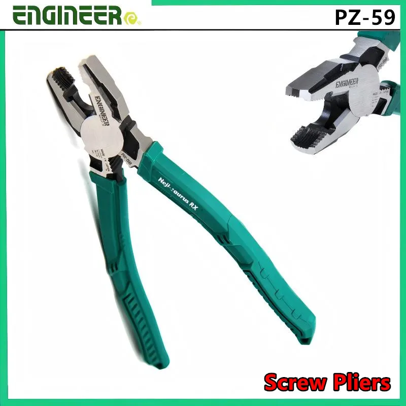 

ENGINEER PZ-59 Универсальные отвертки с кусачками, ручками, винтовыми головками φ3 ~ 15 мм для быстрого удаления поврежденных инструментов