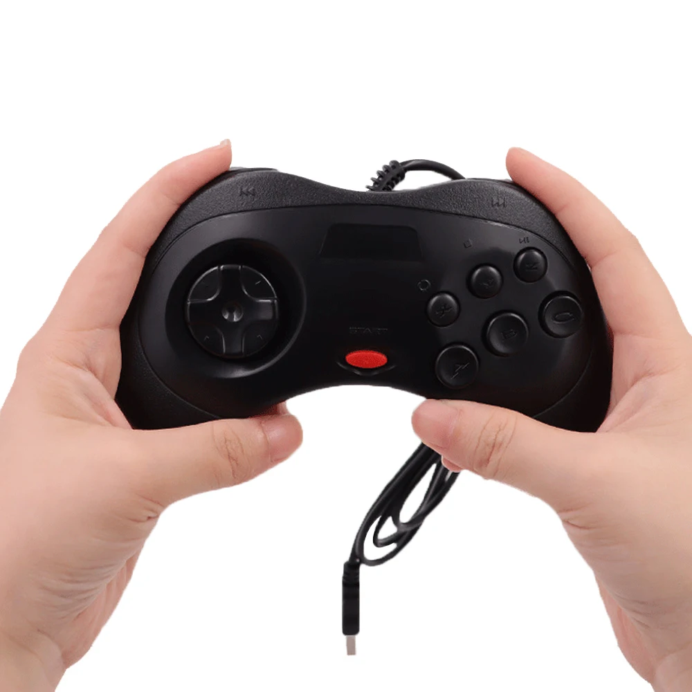 6 أزرار USB السلكية غمبد JoyPad عصا التحكم أذرع التحكم في ألعاب الفيديو ل Sega لنظام زحل نمط للكمبيوتر لوحدة تحكم ألعاب ماك