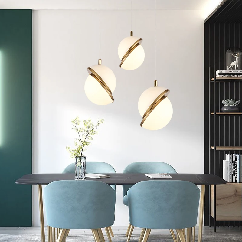 Home Dekoration Messing Glas Pendelleuchte Kronleuchter