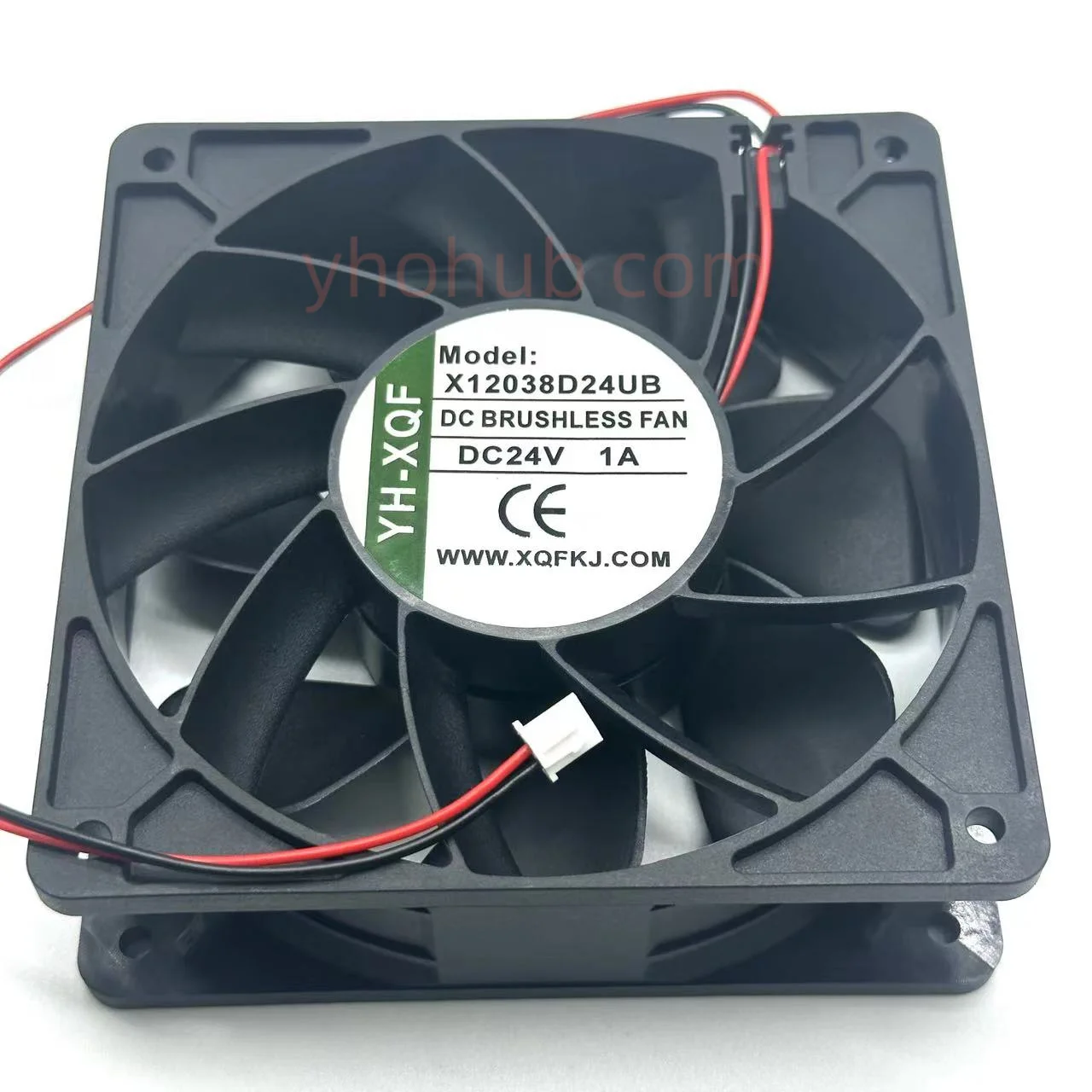 YH-XQF X12038D24UB DC 24V 1A 120x120x38mm 2-Wire Server Cooling Fan