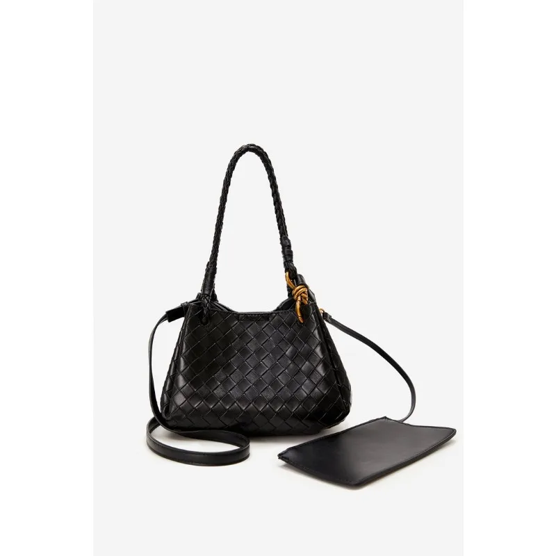 Borsa a tracolla in tessuto alla moda per donna 2025 con tracolla regolabile, borsa a tracolla testurizzata in morbida ecopelle, zaino casual alla moda