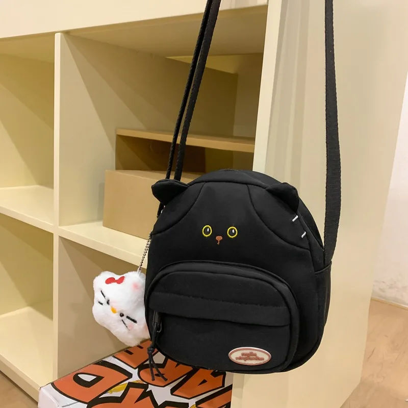 Nuovo simpatico cartone animato gattino ragazza zaino studente Casual donna zaino leggero cambio borsa per telefono borsa a tracolla da viaggio in