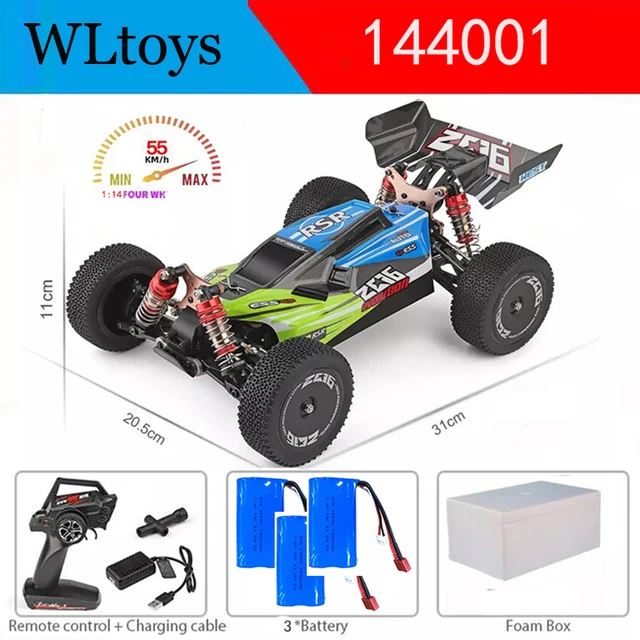 RCカー wltoys 144010と付属品 all in one WLtoys 144010 V8 RC Car Brushless 1:14 75Km/H High Speed Metal 4WD