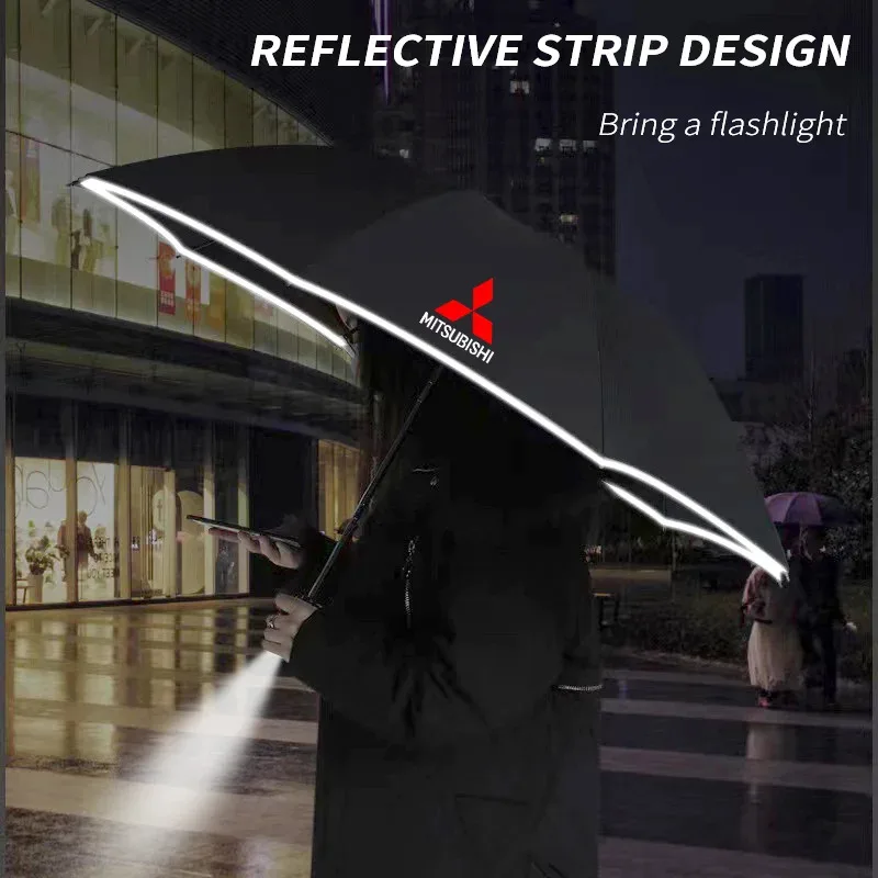 

Car Led Light Automatic Folding Windproof Sunshade Umbrella For Mitsubishi Outlander Pajero Asx Colt Lancer EX Evolution X L200