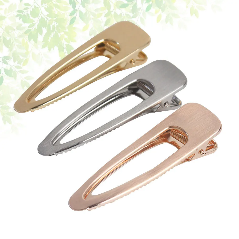 

3pcs Alloy Hair Clips Hollow Out Design Strong Hold Women Girls Elegant Hair Pins For Daily Wear Golden Silver Rose Gold