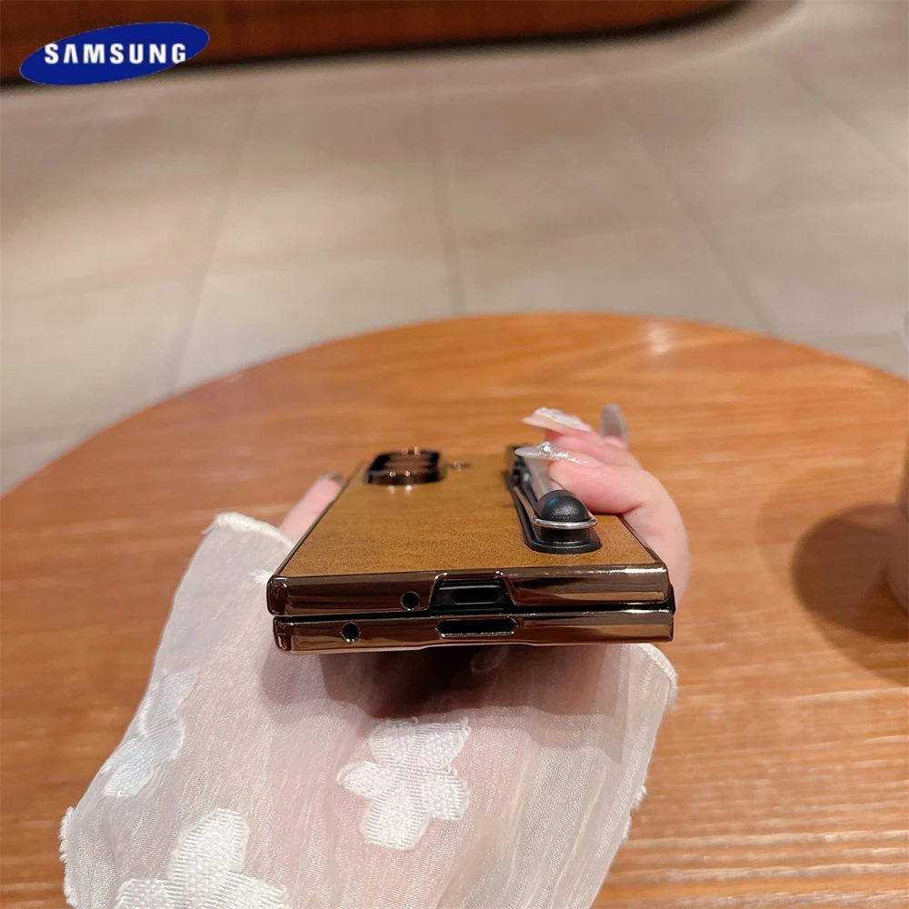 ليتشي الجلود تصفيح مع ستايلس فتحة القلم حامل القضية لسامسونج غالاكسي Z أضعاف 7 6 5 4 3 قطعة نمط جلد غطاء مقاوم للصدمات