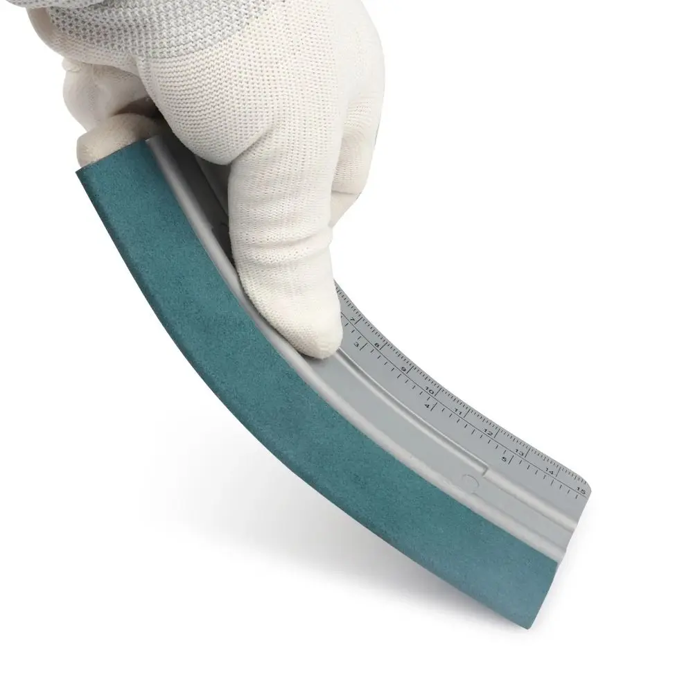 Suede Felt Vinyl Wrap Squeegee With Ruler Scratch-Free Window Tint Tool Measuring Edge Comfortable Grip Car Film Scraper