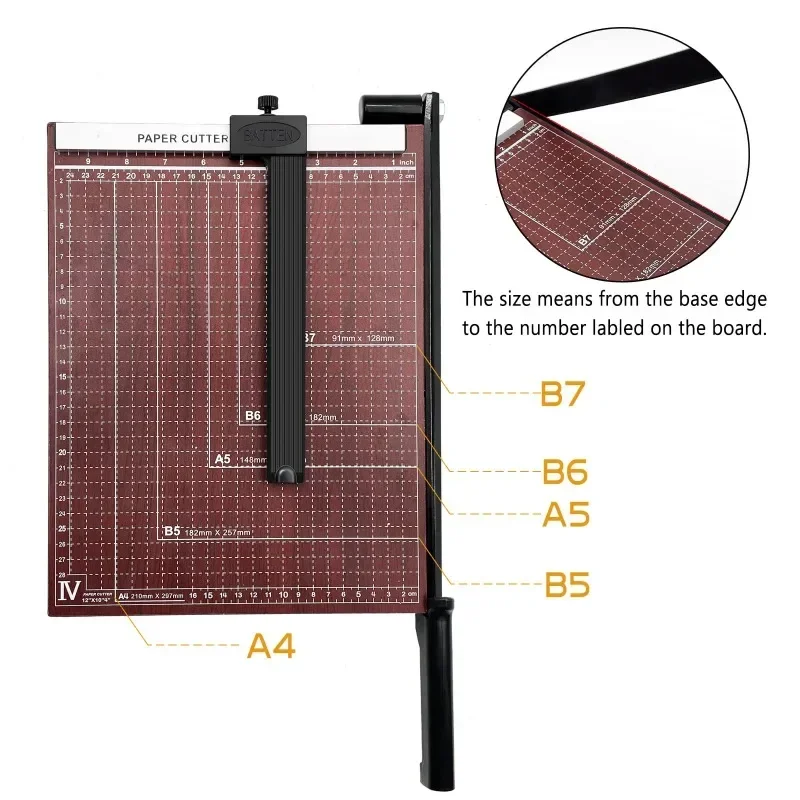 A4 Paper Cutter Guillotine Paper Cutter 30.5cm Cutting Heavy Duty Paper Slicer with Safety Blade Lock for Cards