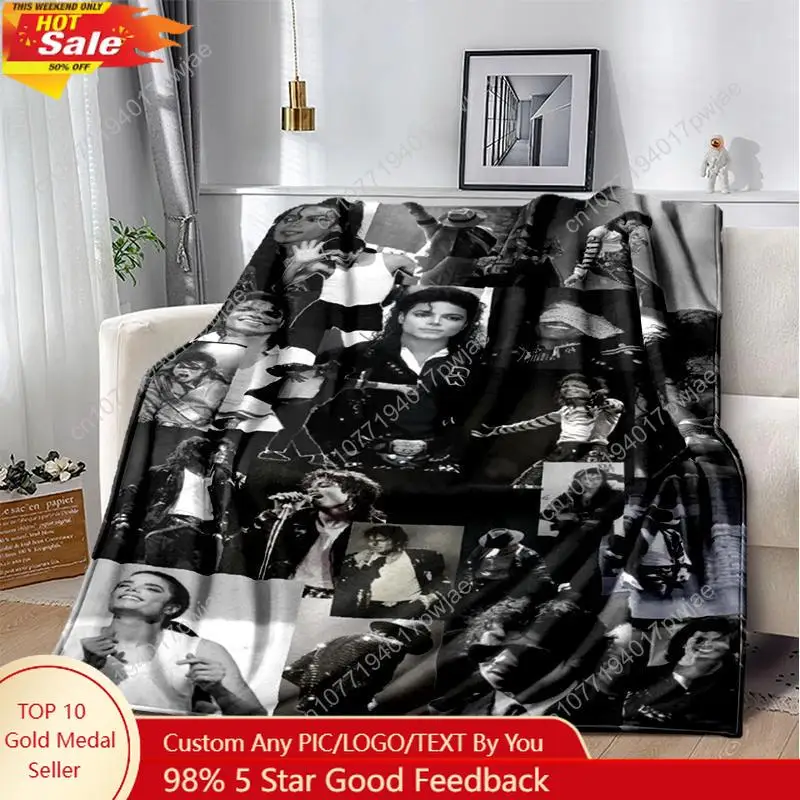 

MJ 29 New Michael Jackson Pop Star King Blanket Soft Throw Blanket Home Bedroom Bed Sofa Travel Office KidsCover Custom blankets