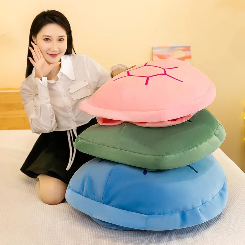 Popular couple smashed turtle shell plush toy girl sleeping doll wearable large lazy throw pillow