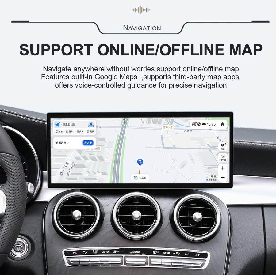 Schermo grande da 15.8 pollici PER BENZ CLS W218 2010-2015 Autoradio Carplay Android 15 Auto Stereo Navigazione GPS Lettore video Unità principale