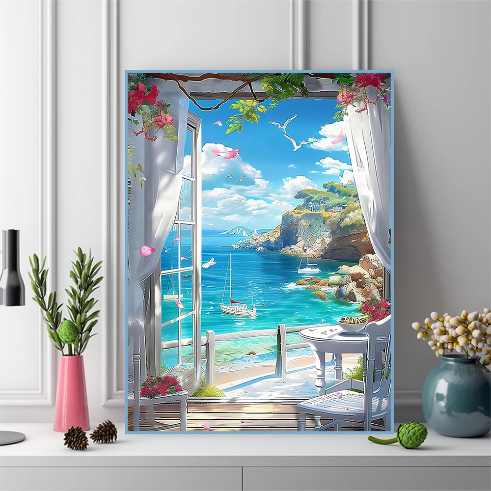 Momoart Diamond Mosaic Seaside - đánh giá và giá Embroidery Cross Stitch Patterns