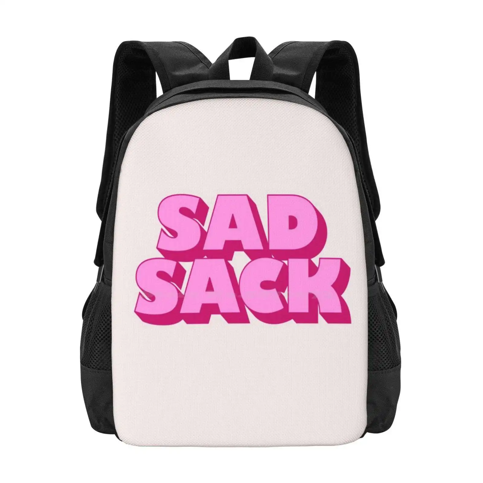 Sad Sack Pattern Design Laptop Travel School Bags Funny Sad Satire Fashion