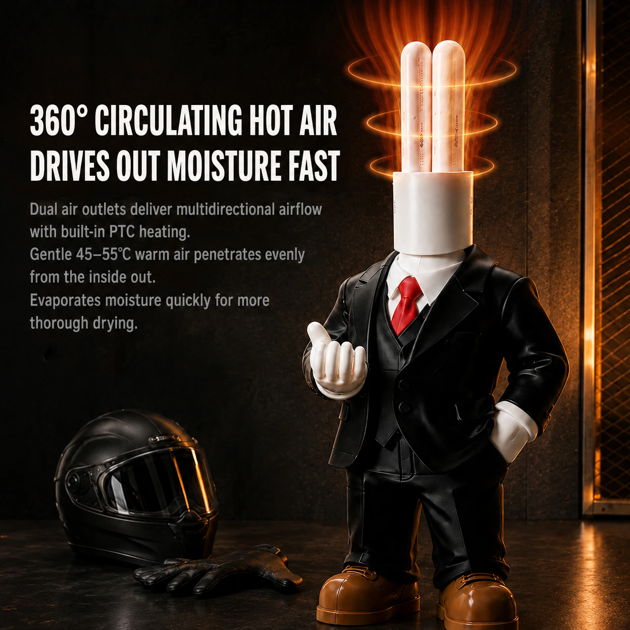 Helmet, gloves, shoes dryer, multi-functional motorcycle equipment dryer, cool figure-shaped equipment drying machine