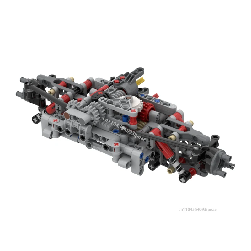 NUOVO Asse anteriore tecnico con sistema di assorbimento degli urti con blocco differenziale Modello Building Blocks Auto fai da te Funzione di sospensione del telaio Mattoni