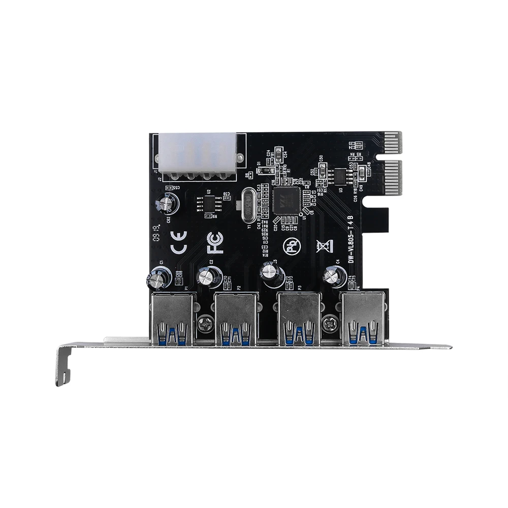 4 Port USB 3.0 PCI-E Expansion Card PCI Express PCIe USB 3.0 HUB Adapter 4-Port USB3.0 Controller USB 3 0 PCI e PCIe Express