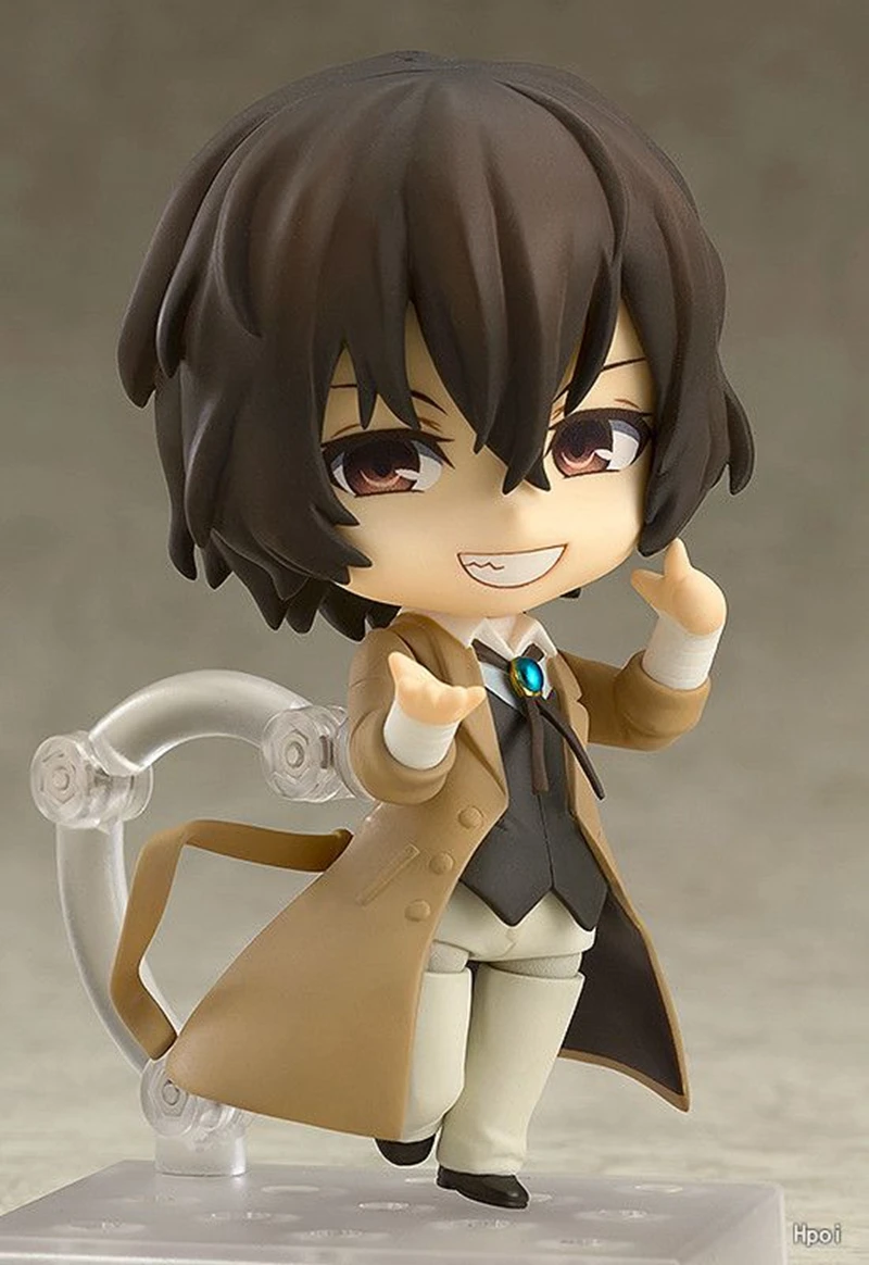 10CM Anime Bungo Stray Dogs Dazai Osamu Figure Action #657 Replacement Face Accessories Model Toy Gift Collection PVC OB11