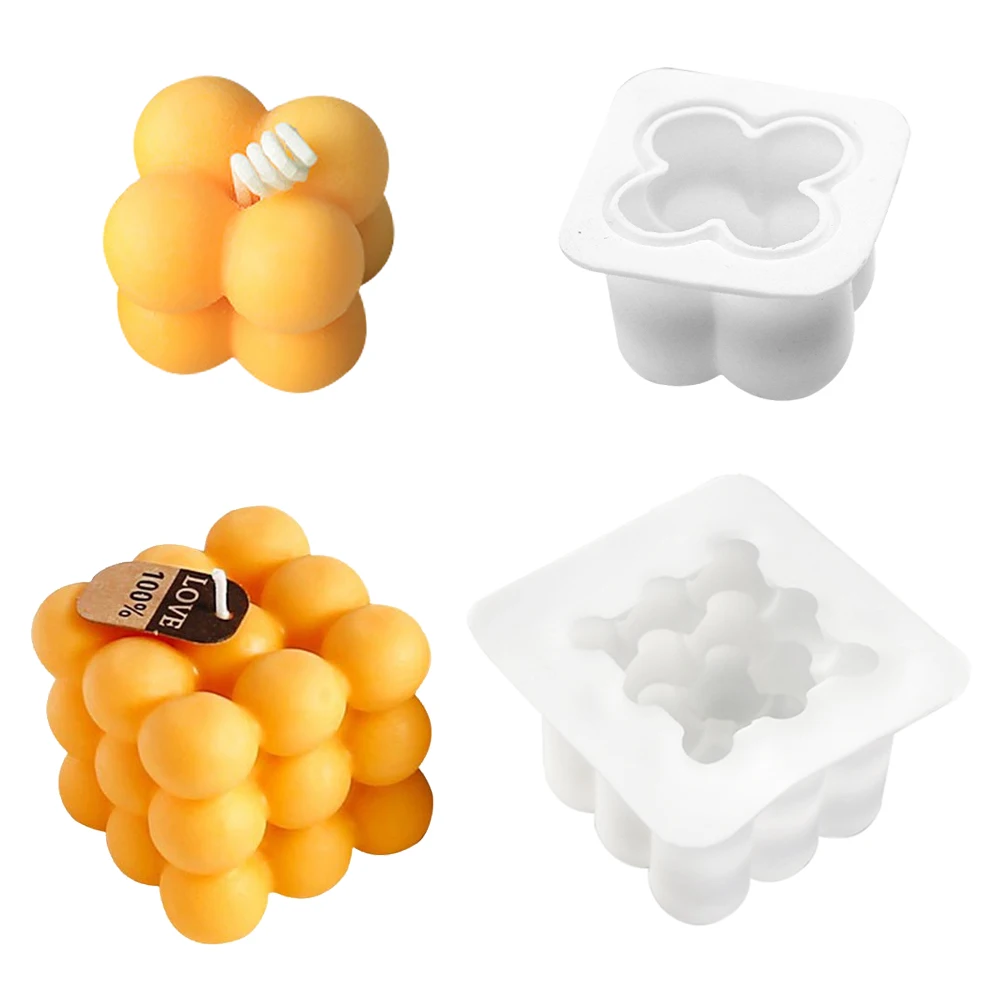 New 3D Candle Molds Soy Wax Silicone Mold Aromatherapy Gypsum Candle Diy Candle Mould Handmade Soap Mold Candle Making Supplies