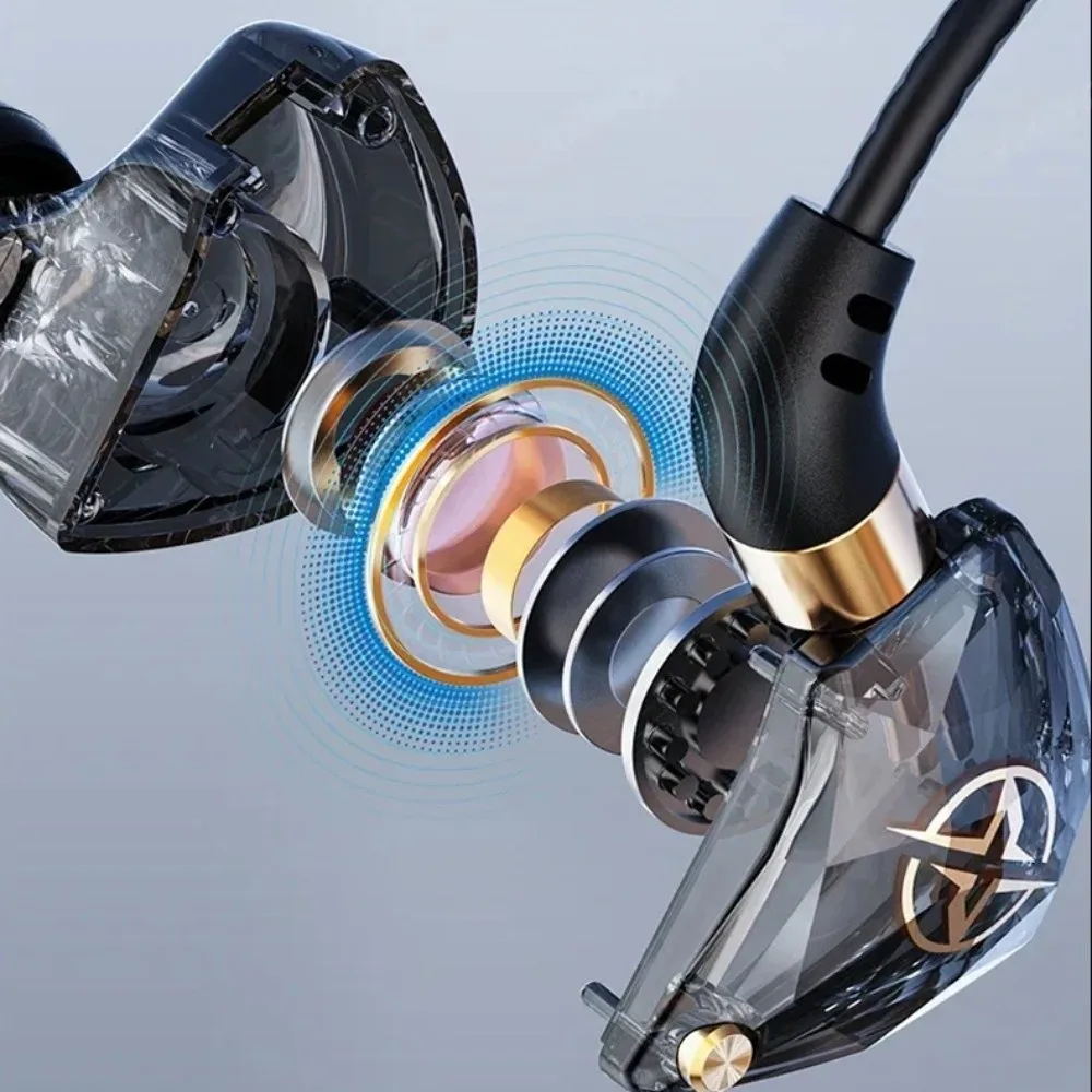 

Music Earphones Dynamic Wired Earphone 3.5mm Elbow in Ear Earphones HiFi Stereo with Mic Wired Headset Karaoke