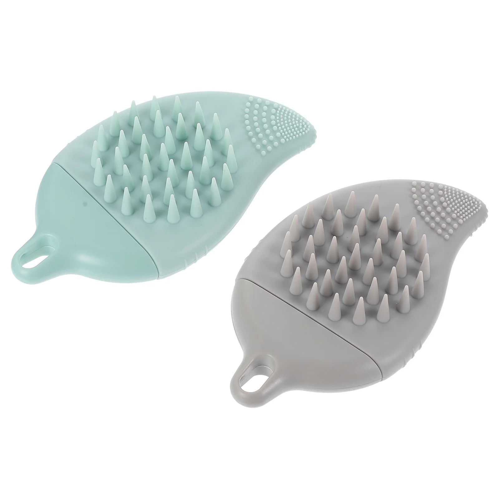 

2Pcs Face Cleaning Silicone Massage Brushes Multifunctional Bath Hair Brush Kids Baby Shampoo Scalp Massage